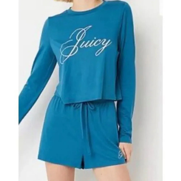 Juicy‎ Couture Cropped Long sleeve T Shirt Size Small - Picture 1 of 4